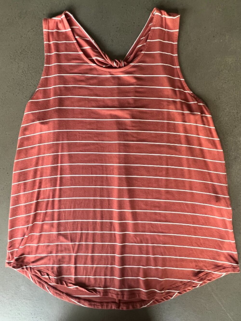 Market & Spruce Striped Twist Back Tank- Large